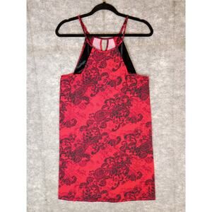 APT. 9 Womens S Intimates Halter Neck Paisley Floral Velvet Trim Camisole Tank